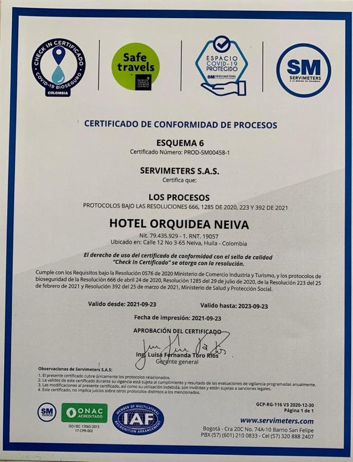 Hotel Orquidea Neiva Νεΐβα Εξωτερικό φωτογραφία
